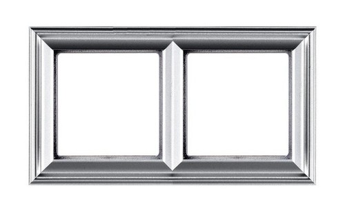 Рамка 2 поста JUNG ECO PROFI, алюминий