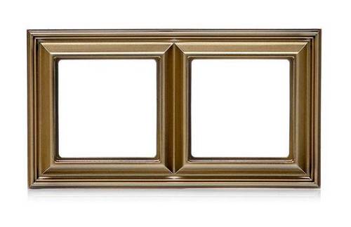 Рамка 2 поста JUNG ECOPROFI DECO, античная латунь