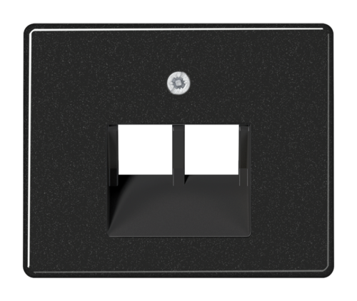Накладка для комп. розетки 2хRJ45, чёрная