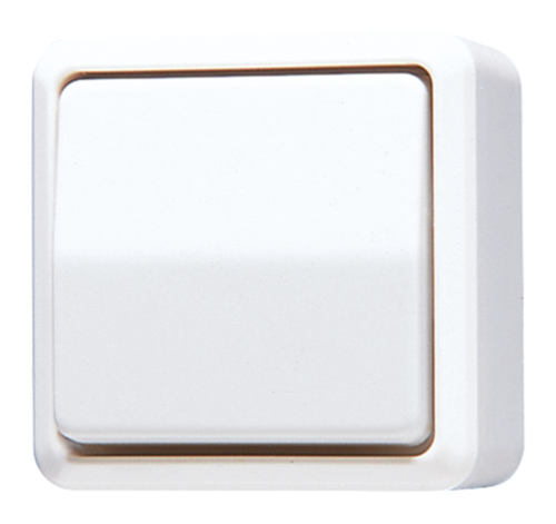 Выключатель 1-клавишный JUNG WG600, открытый монтаж, белый