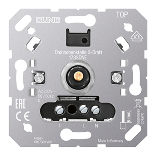JUNG Роторная спутниковая вставка 3-проводная