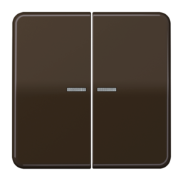 Клавиша двойная с линзами JUNG CD 500, коричневый