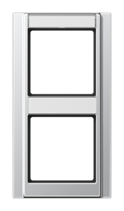 Рамка 2 поста JUNG A 500, вертикальная, алюминий