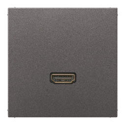 Розетка HDMI JUNG LS METAL, антрацит