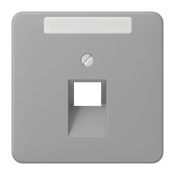 JUNG CD 500/CD plus Серая Накладка 1-ой наклонной ТЛФ/комп розетки с полем для надписи